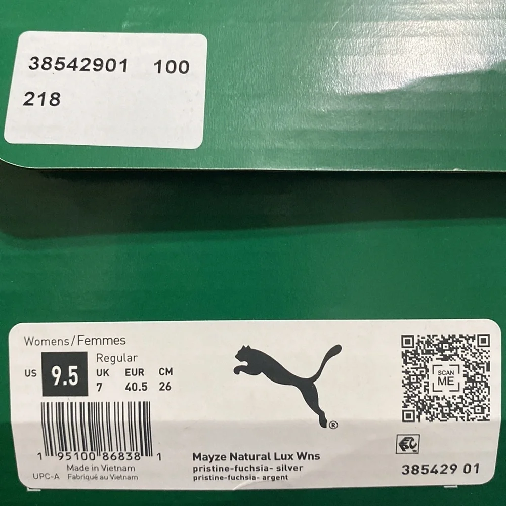 Puma Women Size 9.5 Mayze SE Leopard Platform Fashion Sneaker Shoes 385429 01
